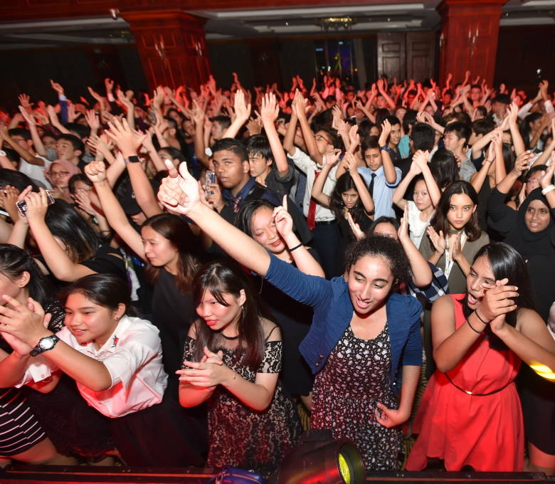 Yale Ball celebration — students dancing